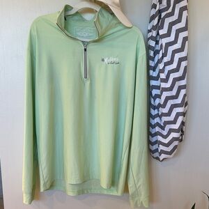 Straight Down Golf Light Green Women’s Long-Sleeve Quarter-Zip Top